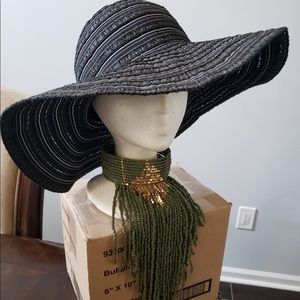 Hat and necklace bundle/combo In red only
